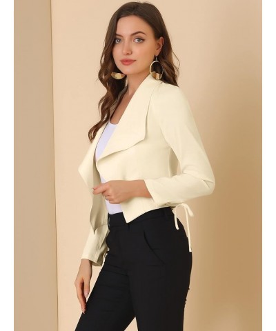 Women's Elegant Open Front Cardigan Jacket Work Office Business Suit Blazer Beige $12.50 Blazers