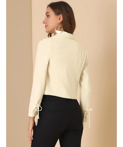 Women's Elegant Open Front Cardigan Jacket Work Office Business Suit Blazer Beige $12.50 Blazers