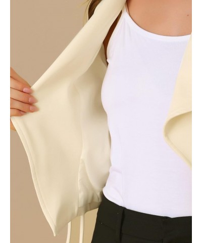 Women's Elegant Open Front Cardigan Jacket Work Office Business Suit Blazer Beige $12.50 Blazers