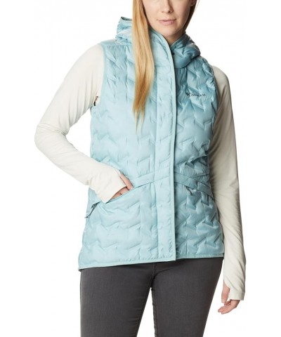 Women's Delta Ridge Hooded Vest Aqua Haze $33.37 Socks