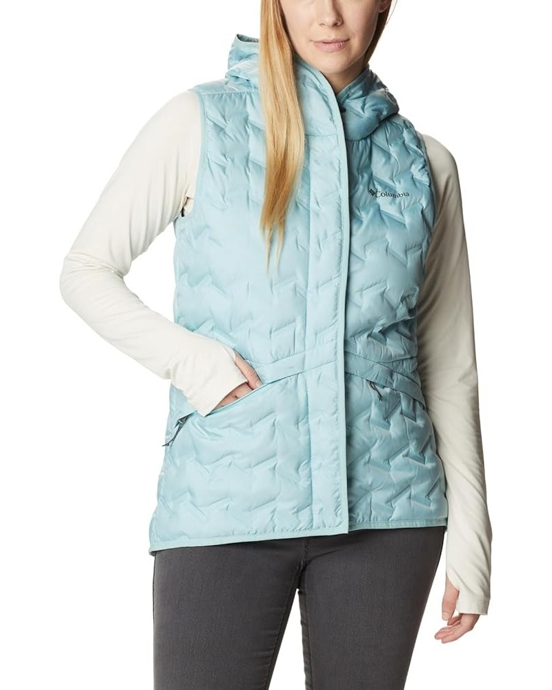 Women's Delta Ridge Hooded Vest Aqua Haze $33.37 Socks