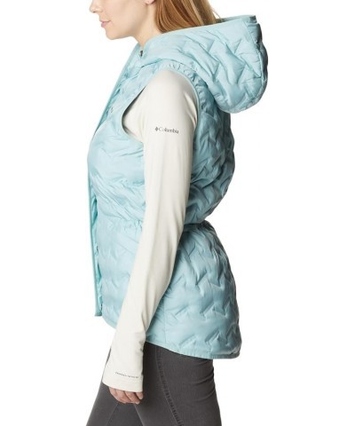 Women's Delta Ridge Hooded Vest Aqua Haze $33.37 Socks