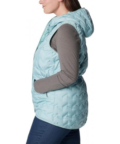 Women's Delta Ridge Hooded Vest Aqua Haze $33.37 Socks