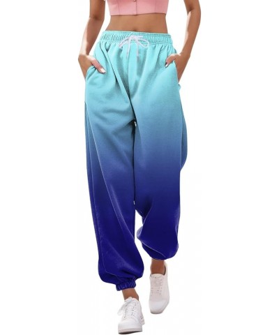 Womens Yoga Sweatpants 2023 Fall Winter Cotton Athletic Lounge Trousers with Pockets Sweatpant for Women S1-light Blue $7.53 ...