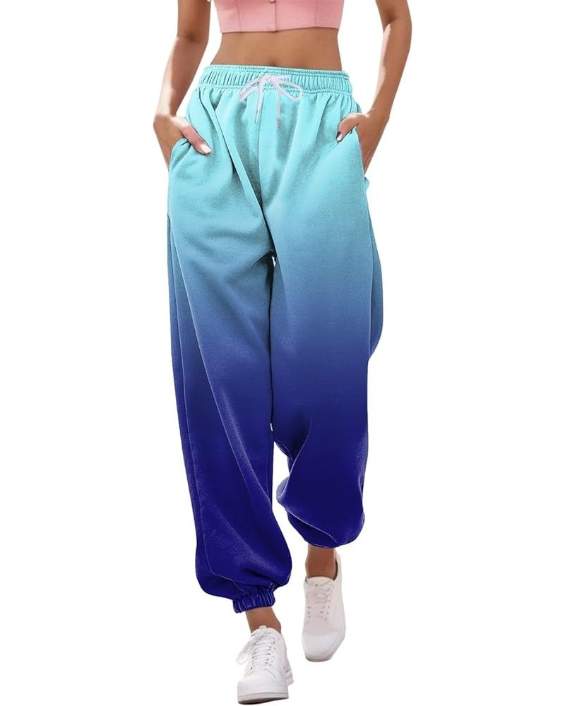 Womens Yoga Sweatpants 2023 Fall Winter Cotton Athletic Lounge Trousers with Pockets Sweatpant for Women S1-light Blue $7.53 ...