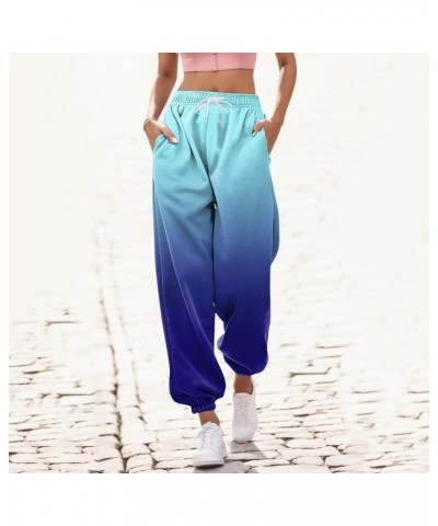 Womens Yoga Sweatpants 2023 Fall Winter Cotton Athletic Lounge Trousers with Pockets Sweatpant for Women S1-light Blue $7.53 ...