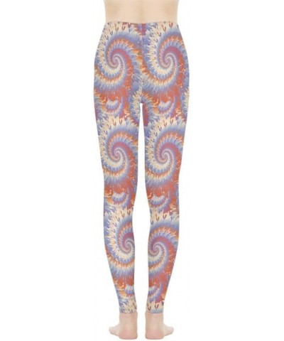 Women Full Length Leggings, Ethnic Geometric High Waist Stretchy Workout Tights, Ladybug Comfy Yoga Pants Plus Size Fractal S...