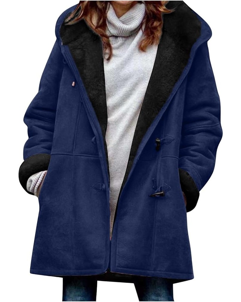 Women's Winter Warm Jacket Fleece Lined Fuzzy Coats Button Down Sherpa Outerwear Stand Collar Loose Teddy Coats 2023 02fleece...