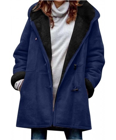 Women's Winter Warm Jacket Fleece Lined Fuzzy Coats Button Down Sherpa Outerwear Stand Collar Loose Teddy Coats 2023 02fleece...