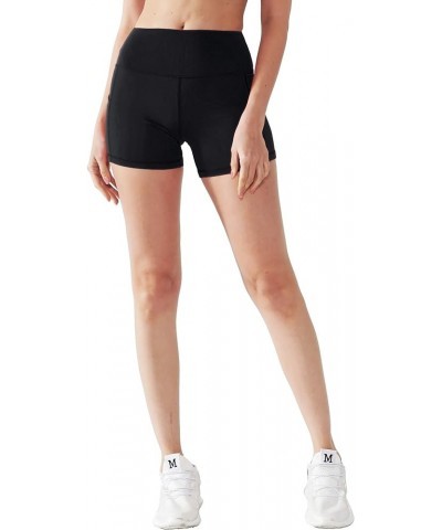 High Waist Athletic Shorts for Womens Yoga Fitness Running Shorts with Deep Pockets Pack of 3:16 Grey & Black & White $14.96 ...