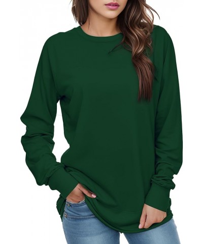 Womens Sweatshirts Hoodies Fleece Crewneck Oversized Pullover Sweaters Casual Fall Clothes Dark Green $13.99 Others