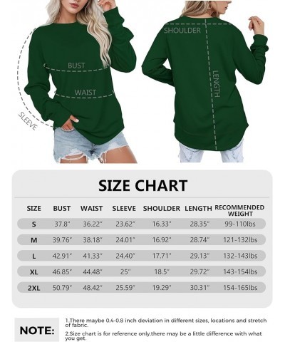 Womens Sweatshirts Hoodies Fleece Crewneck Oversized Pullover Sweaters Casual Fall Clothes Dark Green $13.99 Others