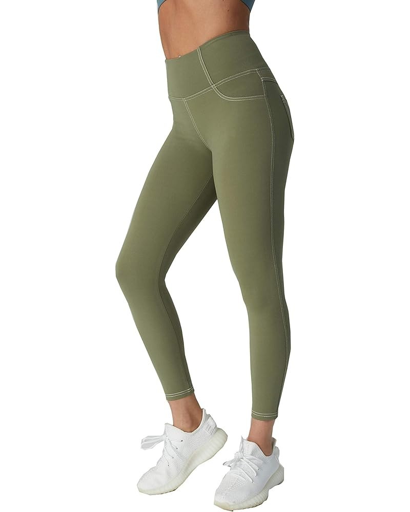 Women's Stretchy Jeggings High Waist Tummy Control Jean Leggings with Pockets Green $9.89 Others