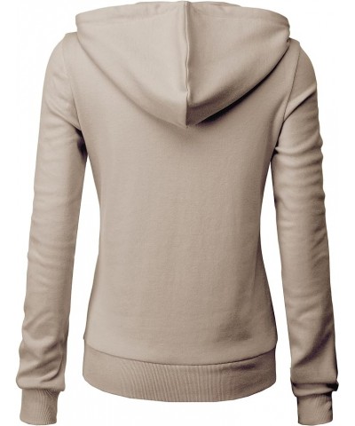 Women's Slim Fit Pullover Hoodie Lightweight Long Sleeve Kangaroo Pocket Basic Casual wear Oscwohol032-taupe $18.43 Hoodies &...