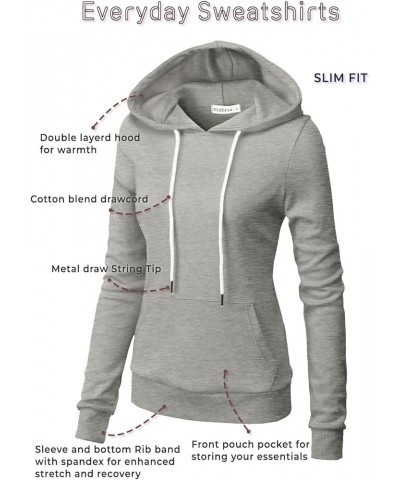 Women's Slim Fit Pullover Hoodie Lightweight Long Sleeve Kangaroo Pocket Basic Casual wear Oscwohol032-taupe $18.43 Hoodies &...