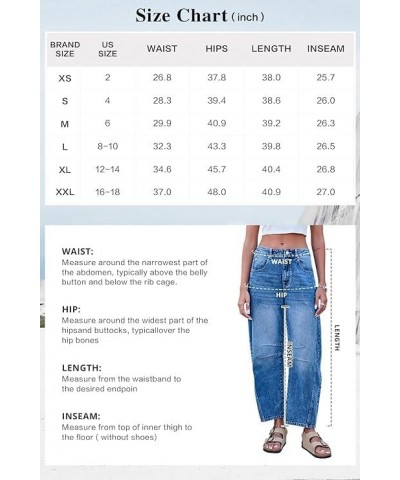 Mid Rise Barrel Jeans for Women Wide Leg Mid Waist Baggy Jeans Loose Y2K Boyfriend Jeans Trendy Stretchy Cargo Pants A5-khaki...