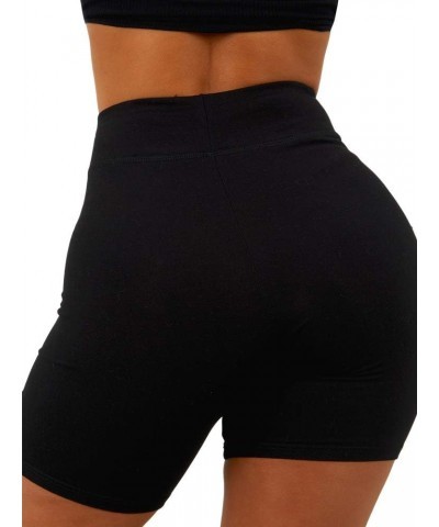 Women's Workout Shorts High Waist Booty Gym Yoga Pants Butt Lifting Sports Leggings Basic Biker Shorts Black $9.51 Activewear