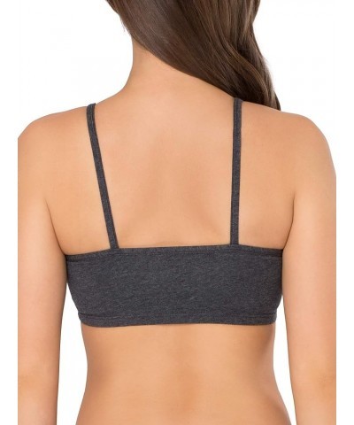 Women's Spaghetti Strap Cotton Pull Over 3 Pack Sports Bra in Fashion Colors 3 Kaleidoscope/Charcoal/Red Hot $5.83 Lingerie