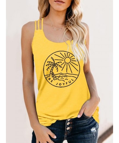 Sunset Tank Tops Women Casual Summer Beach Sleeveless Hawaiian Graphic Tee Sunshine Shirt Cute Country Vacation Vest Ｘ－ｙｅｌｌｏｗ...