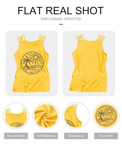 Sunset Tank Tops Women Casual Summer Beach Sleeveless Hawaiian Graphic Tee Sunshine Shirt Cute Country Vacation Vest Ｘ－ｙｅｌｌｏｗ...