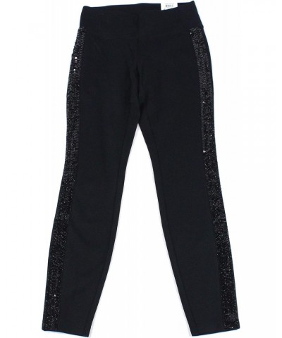 Womens Sequined Skinny Leg Pants Black 10 $23.06 Pants