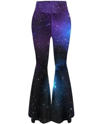 Women's Flare Yoga Pants Fluid Art High Waist Workout Bootleg Pants Flowers Tummy Control Stretch Lounge Sweatpants Stars $11...