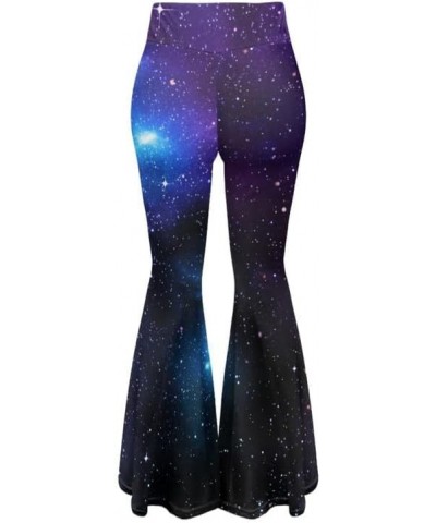 Women's Flare Yoga Pants Fluid Art High Waist Workout Bootleg Pants Flowers Tummy Control Stretch Lounge Sweatpants Stars $11...