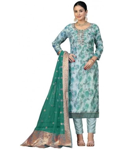 GJ Fashion Indian Style Kurta Palazzo Salwar Suit with Designer Dupatta for Girls & Women Light Green.!.13 $29.27 Suits