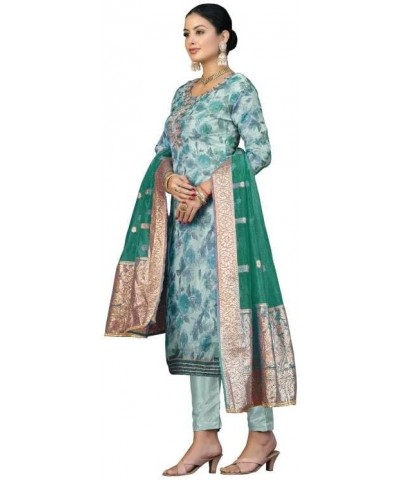 GJ Fashion Indian Style Kurta Palazzo Salwar Suit with Designer Dupatta for Girls & Women Light Green.!.13 $29.27 Suits