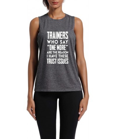 Workout Tank Tops for Women-Womens Funny Saying Fitness Gym Racerback Sleeveless Shirts Muscle Tank-grey $14.15 Tanks