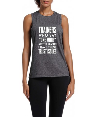 Workout Tank Tops for Women-Womens Funny Saying Fitness Gym Racerback Sleeveless Shirts Muscle Tank-grey $14.15 Tanks