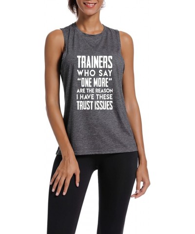 Workout Tank Tops for Women-Womens Funny Saying Fitness Gym Racerback Sleeveless Shirts Muscle Tank-grey $14.15 Tanks