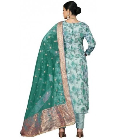 GJ Fashion Indian Style Kurta Palazzo Salwar Suit with Designer Dupatta for Girls & Women Light Green.!.13 $29.27 Suits