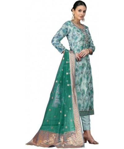 GJ Fashion Indian Style Kurta Palazzo Salwar Suit with Designer Dupatta for Girls & Women Light Green.!.13 $29.27 Suits