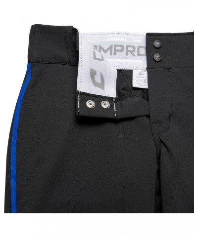 Women's Tournament Traditional Low-Rise Softball Pants with Braid Black, Royal Pipe $15.99 Activewear