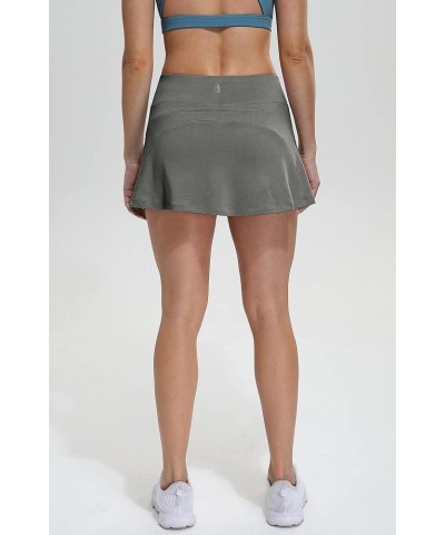 Athletic Tennis Skirts for Women with Pockets Shorts, Workout Running Golf Skorts Gray $14.78 Skorts