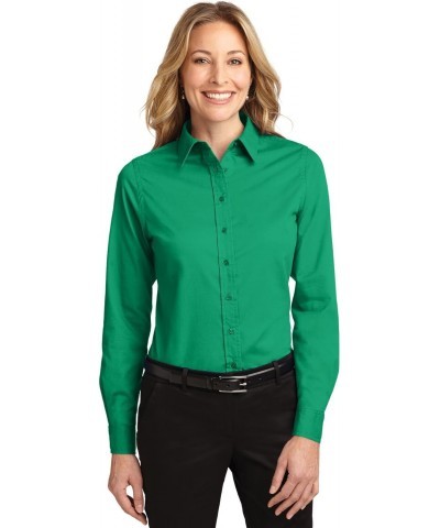 Ladies Long Sleeve Easy Care Shirt, Court Green, L $11.16 Blouses