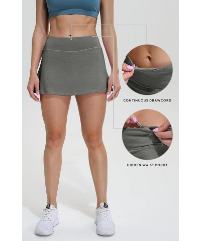 Athletic Tennis Skirts for Women with Pockets Shorts, Workout Running Golf Skorts Gray $14.78 Skorts