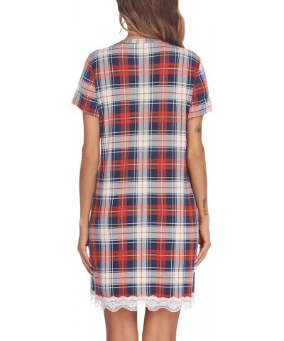 Women's Button Down Nightgown Pajamas Dress short sleeve Pattern 1 $12.99 Sleep & Lounge