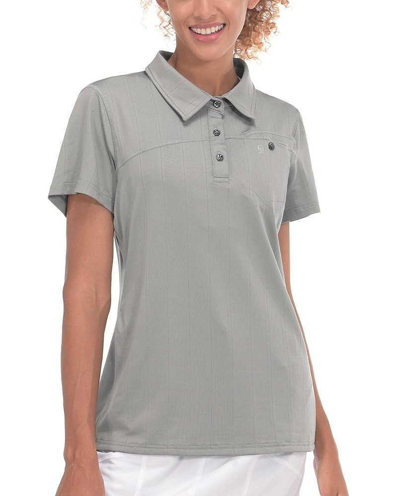 Women's Ultra Stretch Quick Dry Lightweight Golf Polo Shirts Moisture Wicking Top UPF50+ Tennis Sports Short Sleeve Cloudburs...