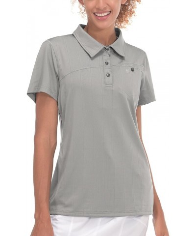 Women's Ultra Stretch Quick Dry Lightweight Golf Polo Shirts Moisture Wicking Top UPF50+ Tennis Sports Short Sleeve Cloudburs...