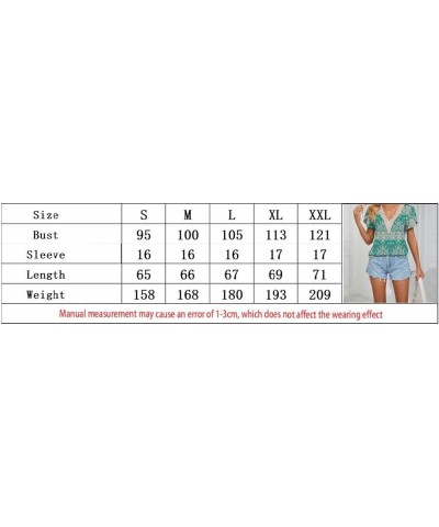 Womens Short Sleeve Summer Tops Trendy Tank Tops Floral Print Lace V Neck Loose Fit Shirts Sun Blue $9.89 Tanks