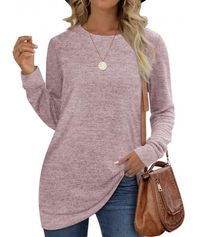 Sweatshirts for Women Crew Neck Long Sleeve Plain Fashion Casual Tops 06-purple $18.14 Tops