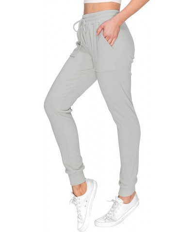 Women's Ribbed Jogger Pants - Rib Knit Active Lounge Sweatpants Rpjo1963 / Grey $10.64 Activewear