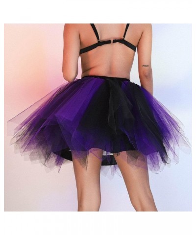 Women’s Tutu Skirt Muticolored Layered Tulle Skirts Petticoat 1950s Ballet Bubble Skirt Party Dance Skirt Purple $9.68 Skirts