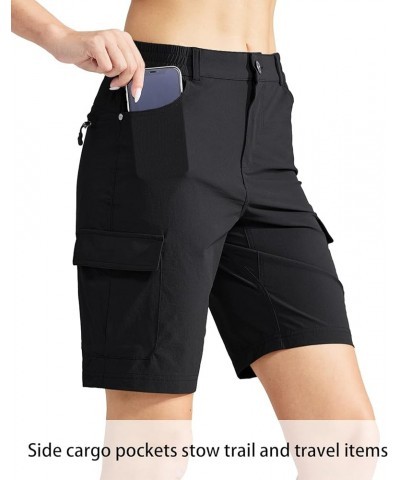 Women's Lightweight Stretch Outdoor Hiking Shorts with 7 Zipper Pockets Quick Dry Camping Shorts, Ripstop Nylon Black $19.94 ...