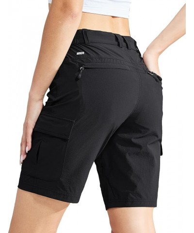 Women's Lightweight Stretch Outdoor Hiking Shorts with 7 Zipper Pockets Quick Dry Camping Shorts, Ripstop Nylon Black $19.94 ...