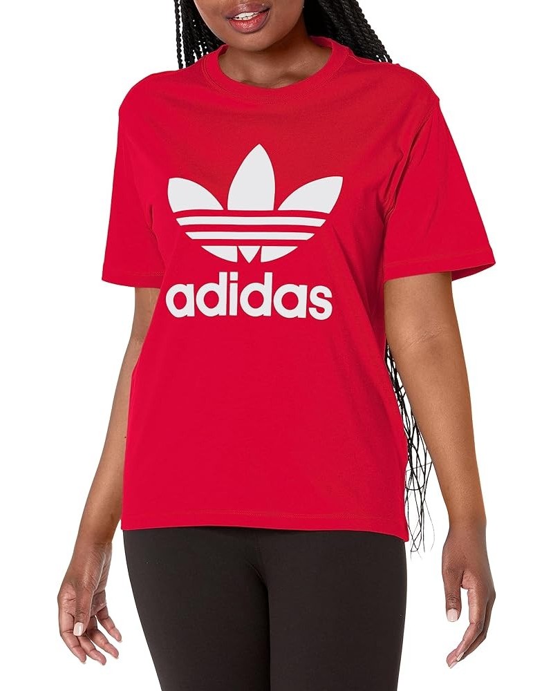 Women's Adicolor Classics Trefoil T-Shirt Better Scarlet $13.57 Activewear