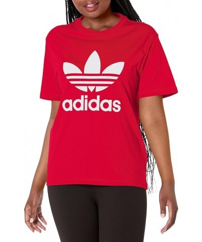 Women's Adicolor Classics Trefoil T-Shirt Better Scarlet $13.57 Activewear