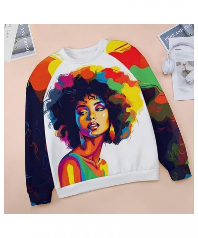 Black Women African American Tops for Women Vintage Loose Crew Neck Long Sleeve Spring Fall Sweatshirt Aibkgl006 $23.93 Hoodi...